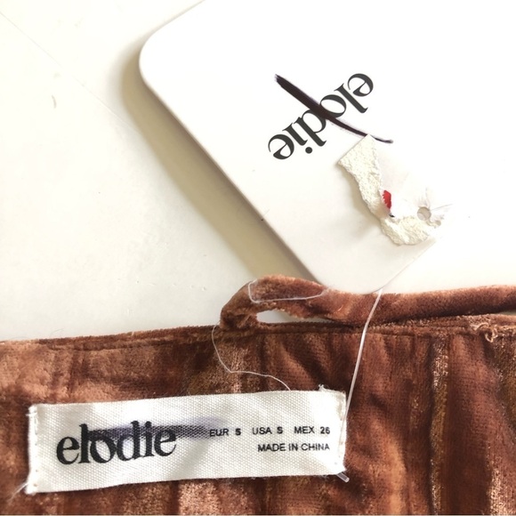 Elodie Velvet V-Neck Spaghetti Strap Cami Mini Dress Size S - Picture 7 of 12